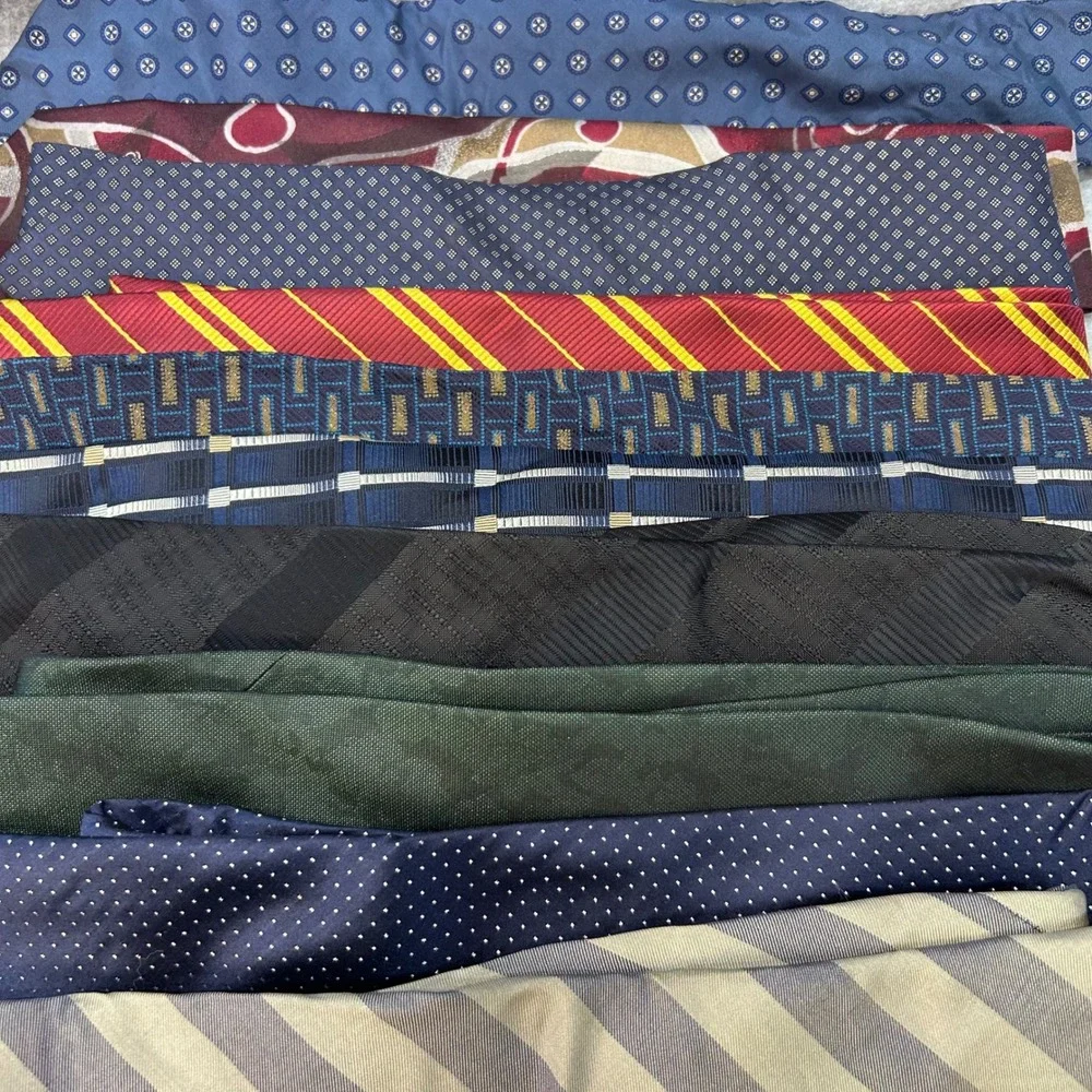 Assorted Patterns Mens Multicolor Mixed Brand Necktie Lot Crafting Quilting